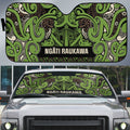 Aotearoa Iwi Ngati Raukawa Auto Sun Shade Maori Wharenui House Tribal Pattern