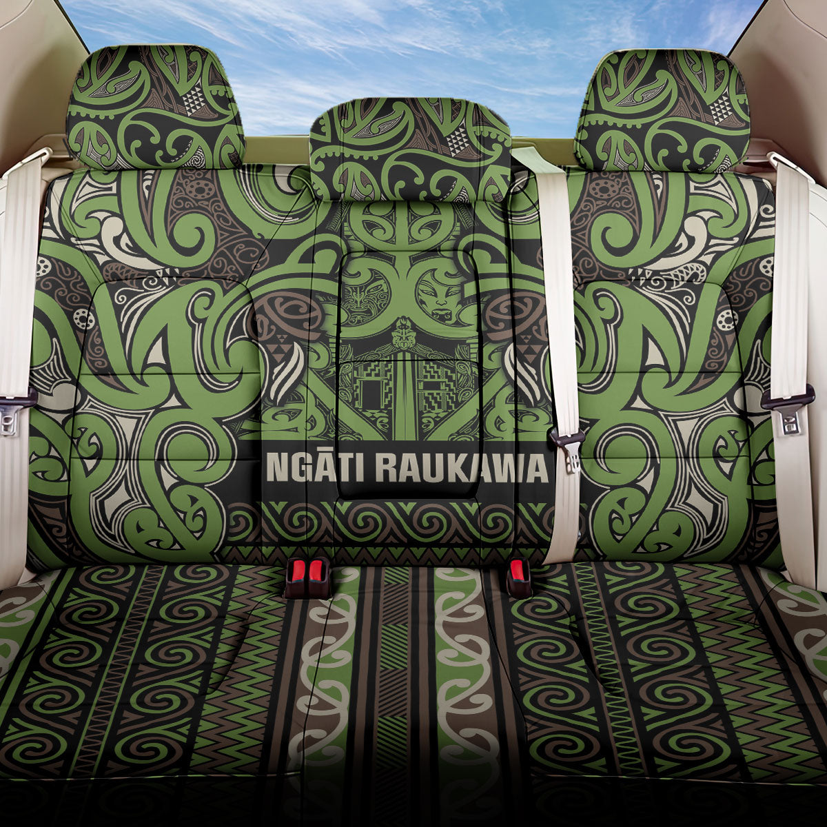Aotearoa Iwi Ngati Raukawa Back Car Seat Cover Maori Wharenui House Tribal Pattern
