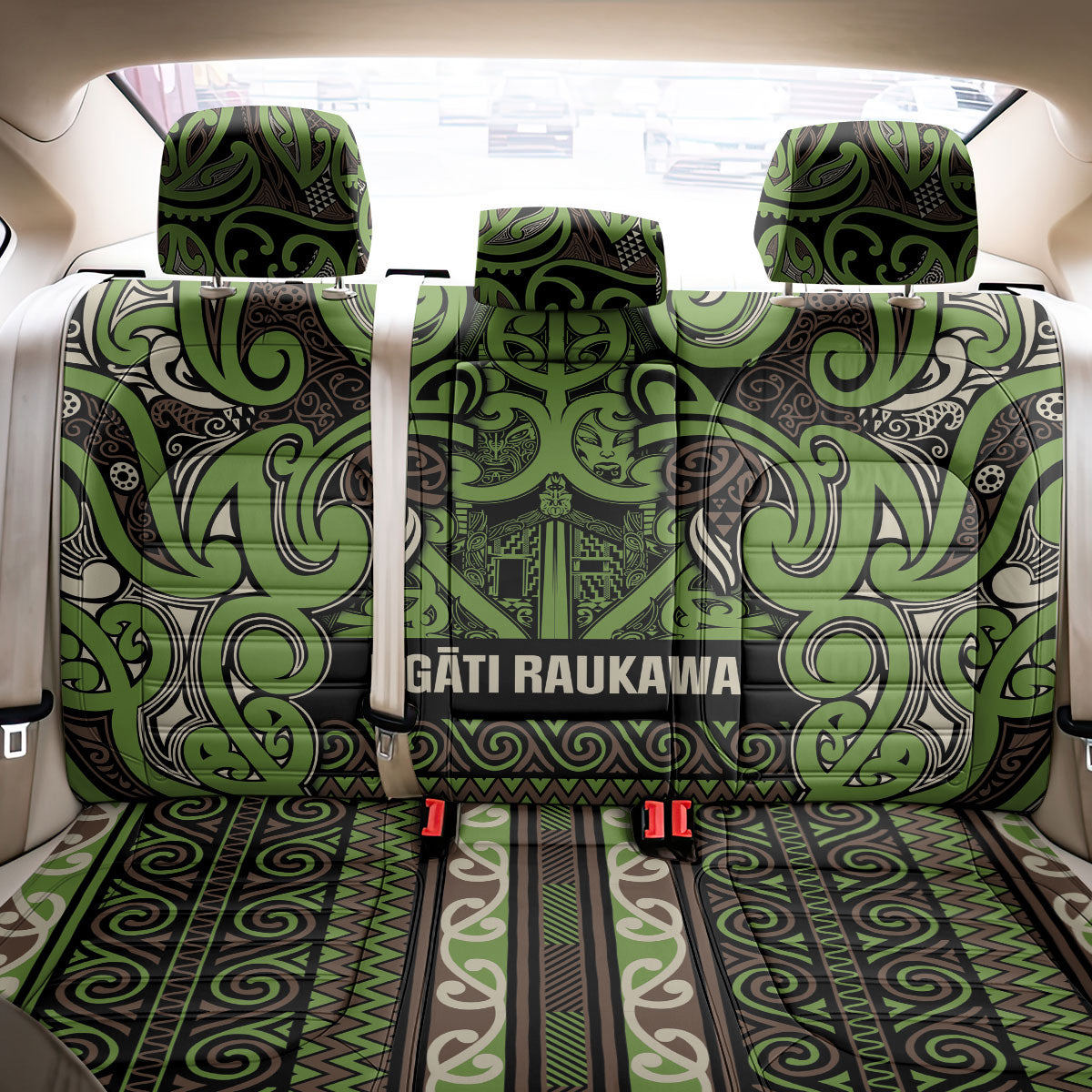 Aotearoa Iwi Ngati Raukawa Back Car Seat Cover Maori Wharenui House Tribal Pattern