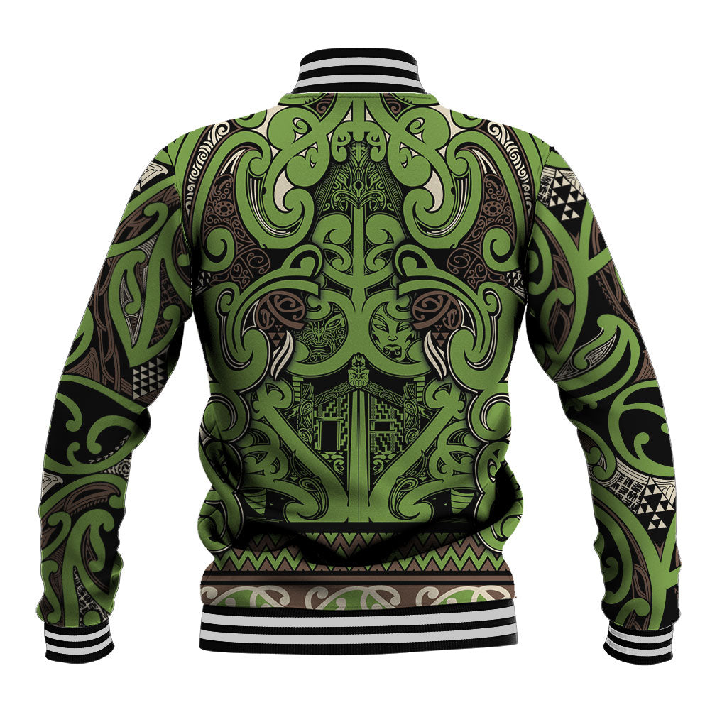 Aotearoa Iwi Ngati Raukawa Baseball Jacket Maori Wharenui House Tribal Pattern