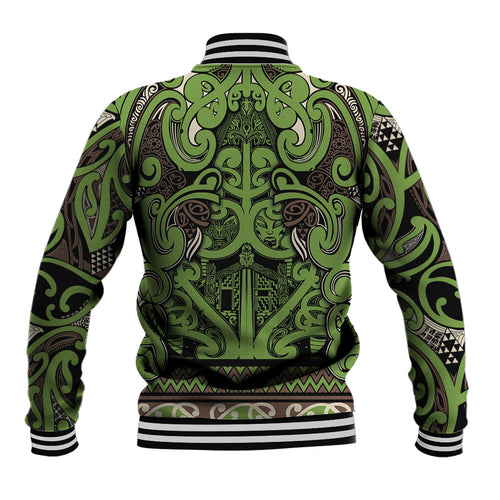 Aotearoa Iwi Ngati Raukawa Baseball Jacket Maori Wharenui House Tribal Pattern
