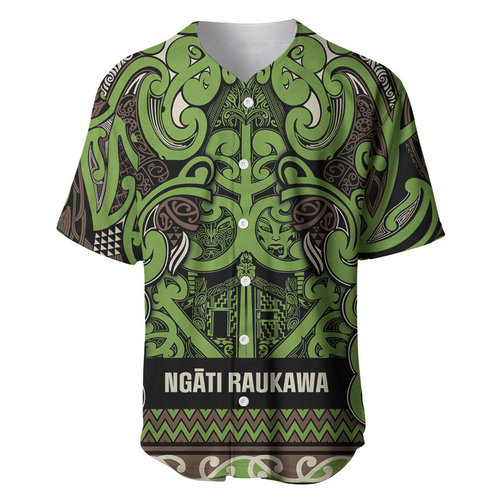 Aotearoa Iwi Ngati Raukawa Baseball Jersey Maori Wharenui House Tribal Pattern