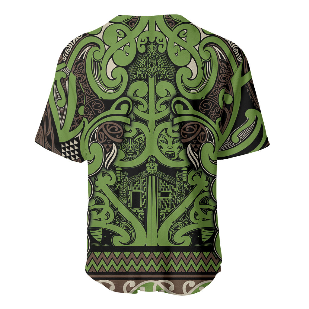 Aotearoa Iwi Ngati Raukawa Baseball Jersey Maori Wharenui House Tribal Pattern
