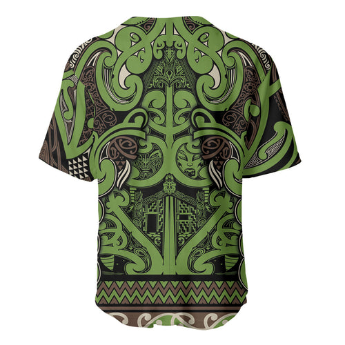 Aotearoa Iwi Ngati Raukawa Baseball Jersey Maori Wharenui House Tribal Pattern