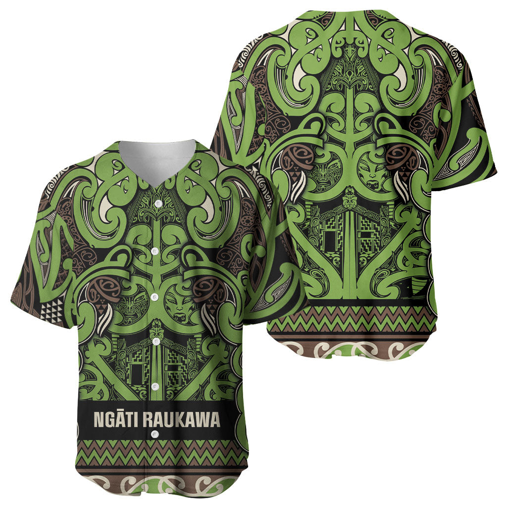 Aotearoa Iwi Ngati Raukawa Baseball Jersey Maori Wharenui House Tribal Pattern