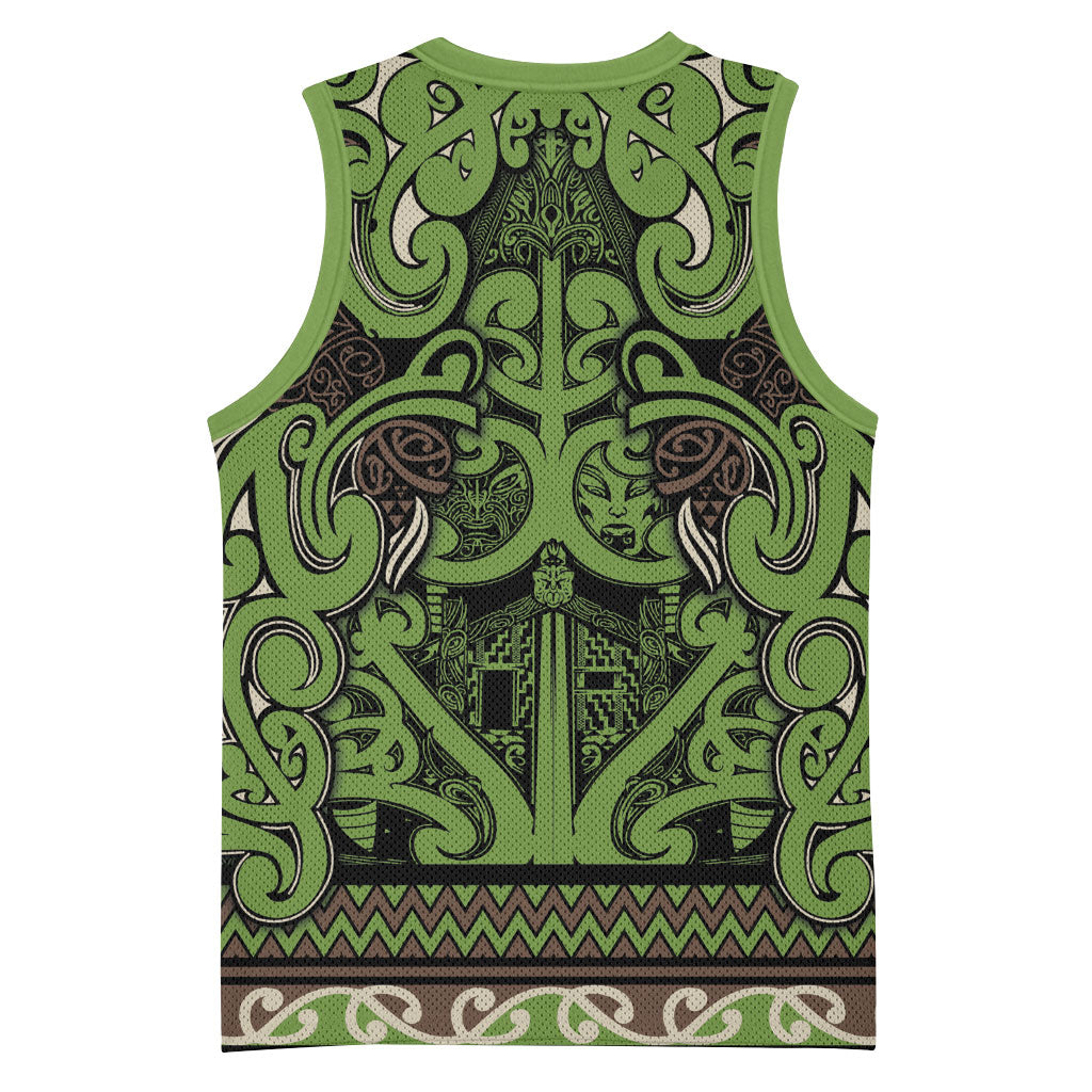 Aotearoa Iwi Ngati Raukawa Basketball Jersey Maori Wharenui House Tribal Pattern