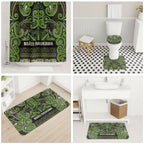 Aotearoa Iwi Ngati Raukawa Bathroom Set Maori Wharenui House Tribal Pattern