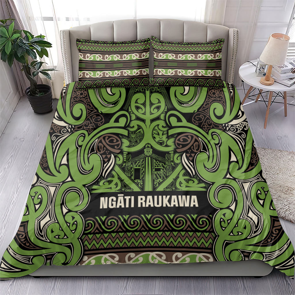 Aotearoa Iwi Ngati Raukawa Bedding Set Maori Wharenui House Tribal Pattern