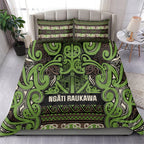 Aotearoa Iwi Ngati Raukawa Bedding Set Maori Wharenui House Tribal Pattern