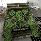 Aotearoa Iwi Ngati Raukawa Bedding Set Maori Wharenui House Tribal Pattern
