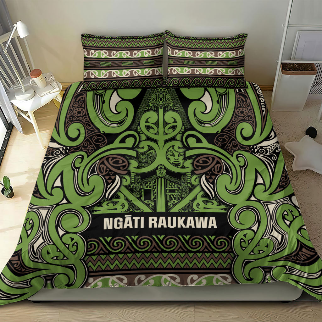 Aotearoa Iwi Ngati Raukawa Bedding Set Maori Wharenui House Tribal Pattern