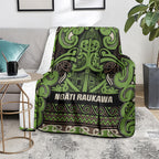 Aotearoa Iwi Ngati Raukawa Blanket Maori Wharenui House Tribal Pattern