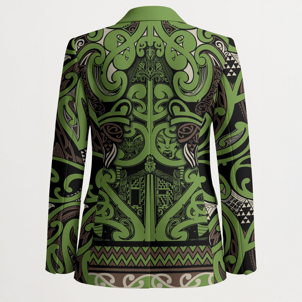 Aotearoa Iwi Ngati Raukawa Blazer Maori Wharenui House Tribal Pattern