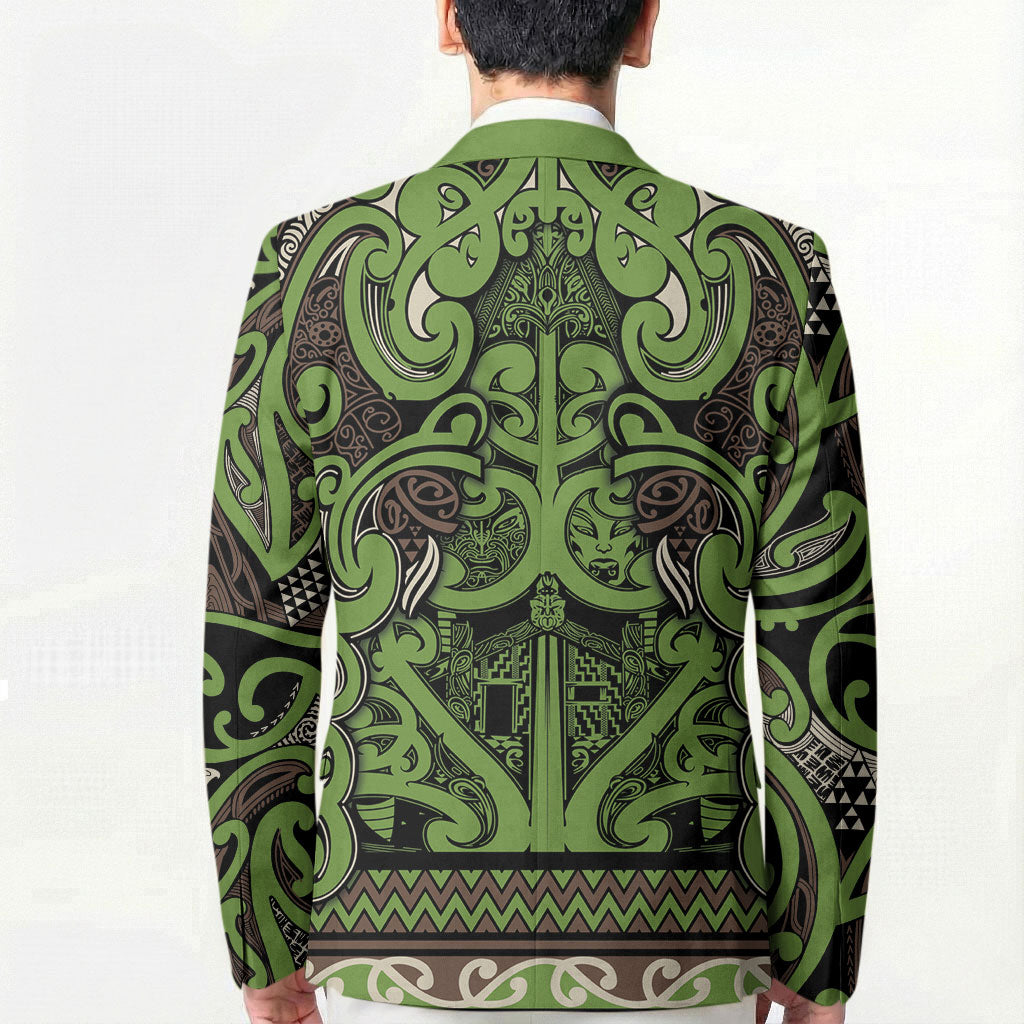 Aotearoa Iwi Ngati Raukawa Blazer Maori Wharenui House Tribal Pattern