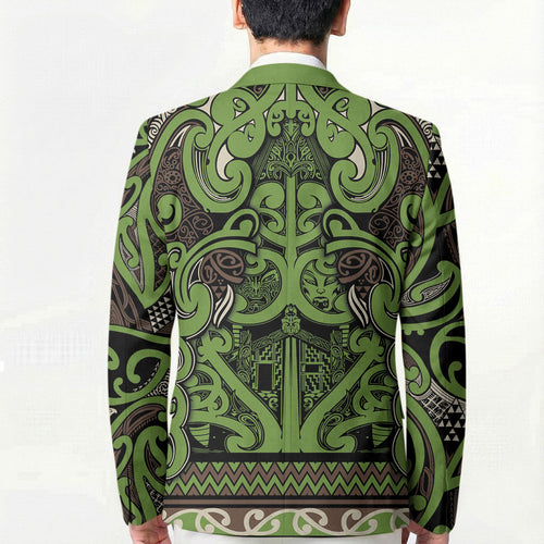 Aotearoa Iwi Ngati Raukawa Blazer Maori Wharenui House Tribal Pattern