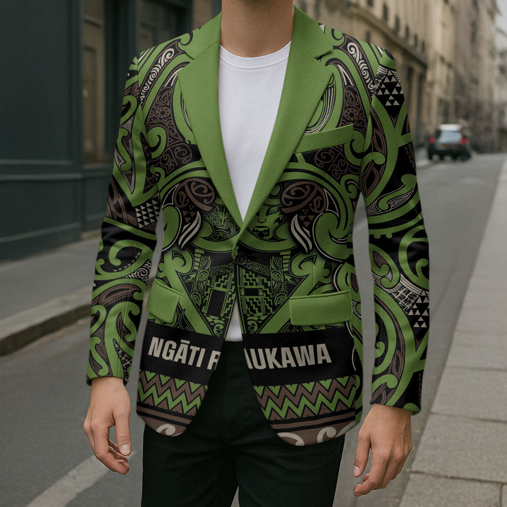 Aotearoa Iwi Ngati Raukawa Blazer Maori Wharenui House Tribal Pattern