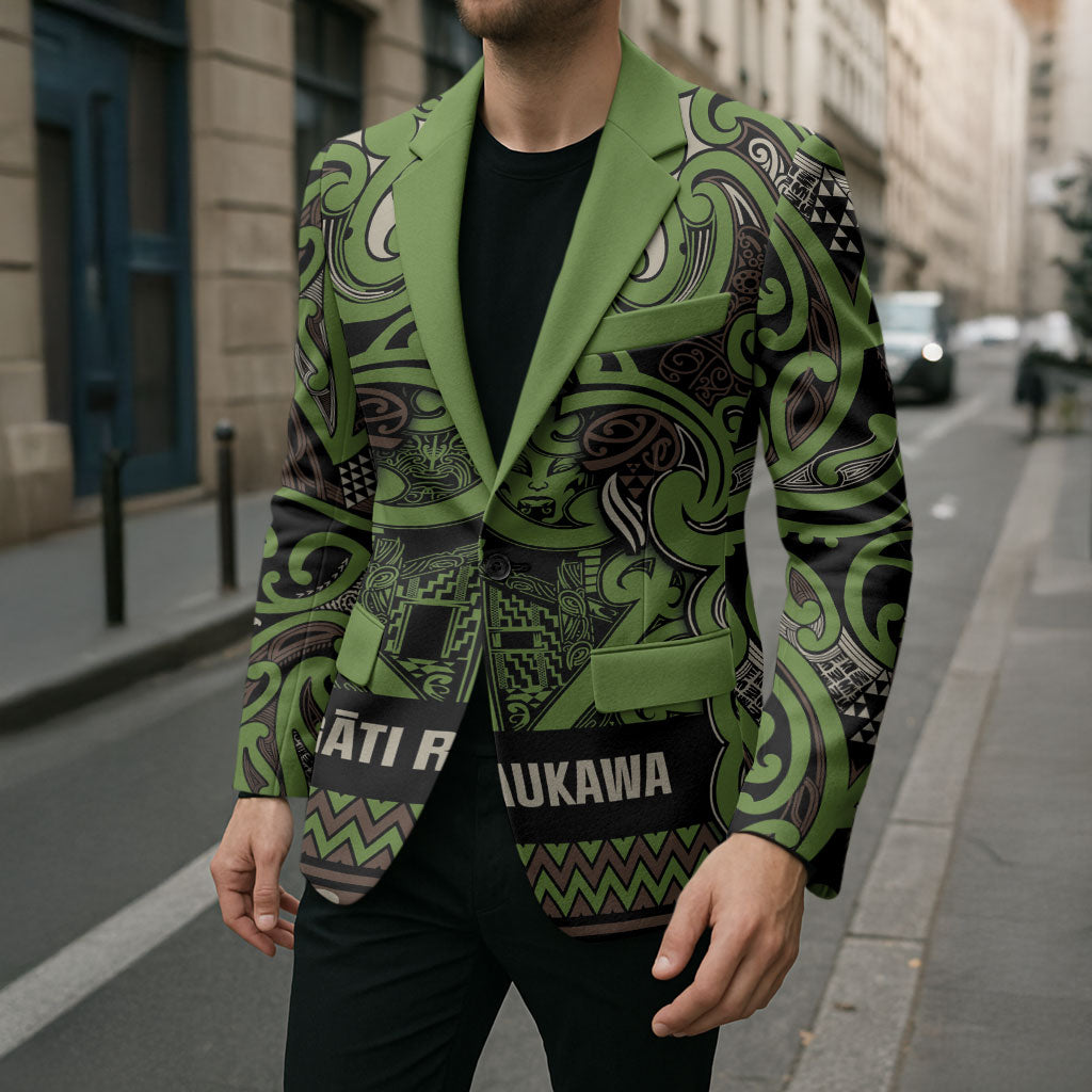 Aotearoa Iwi Ngati Raukawa Blazer Maori Wharenui House Tribal Pattern