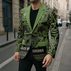 Aotearoa Iwi Ngati Raukawa Blazer Maori Wharenui House Tribal Pattern
