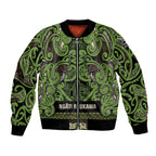 Aotearoa Iwi Ngati Raukawa Bomber Jacket Maori Wharenui House Tribal Pattern