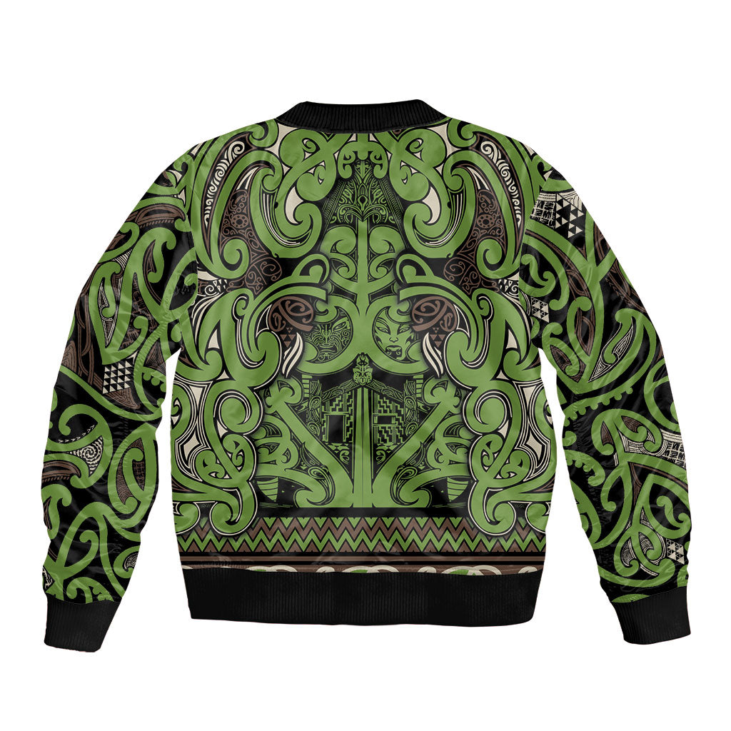 Aotearoa Iwi Ngati Raukawa Bomber Jacket Maori Wharenui House Tribal Pattern