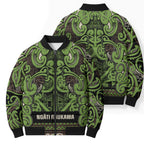 Aotearoa Iwi Ngati Raukawa Bomber Puffer Jacket Maori Wharenui House Tribal Pattern
