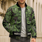 Aotearoa Iwi Ngati Raukawa Bomber Puffer Jacket Maori Wharenui House Tribal Pattern