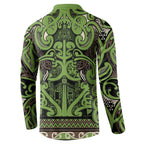 Aotearoa Iwi Ngati Raukawa Button Sweatshirt Maori Wharenui House Tribal Pattern