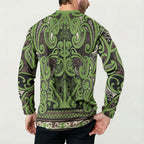 Aotearoa Iwi Ngati Raukawa Button Sweatshirt Maori Wharenui House Tribal Pattern