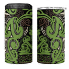 Aotearoa Iwi Ngati Raukawa 4 in 1 Can Cooler Tumbler Maori Wharenui House Tribal Pattern