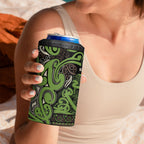 Aotearoa Iwi Ngati Raukawa 4 in 1 Can Cooler Tumbler Maori Wharenui House Tribal Pattern