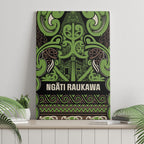 Aotearoa Iwi Ngati Raukawa Canvas Wall Art Maori Wharenui House Tribal Pattern