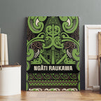 Aotearoa Iwi Ngati Raukawa Canvas Wall Art Maori Wharenui House Tribal Pattern