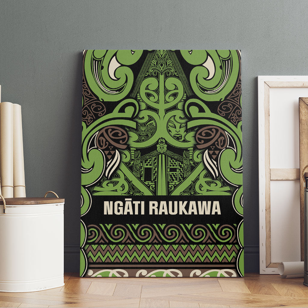 Aotearoa Iwi Ngati Raukawa Canvas Wall Art Maori Wharenui House Tribal Pattern