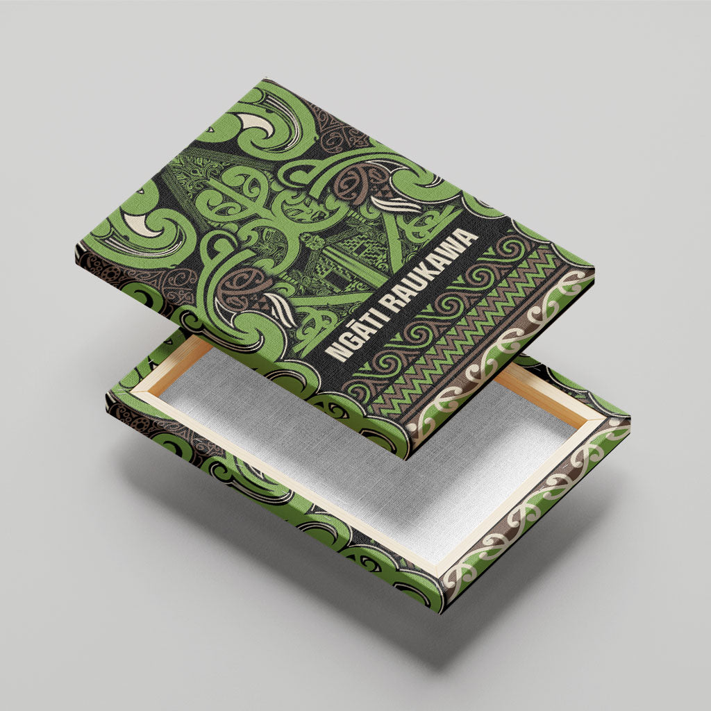 Aotearoa Iwi Ngati Raukawa Canvas Wall Art Maori Wharenui House Tribal Pattern