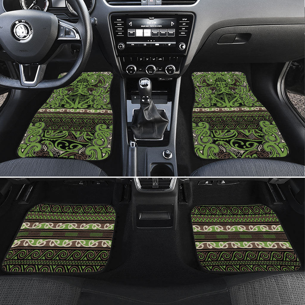Aotearoa Iwi Ngati Raukawa Car Mats Maori Wharenui House Tribal Pattern