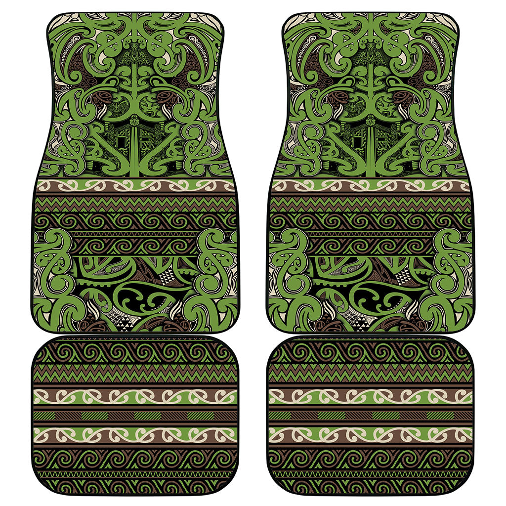 Aotearoa Iwi Ngati Raukawa Car Mats Maori Wharenui House Tribal Pattern