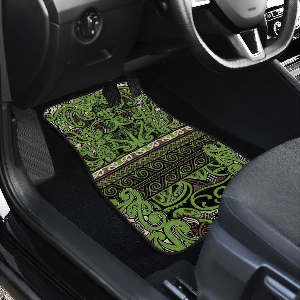 Aotearoa Iwi Ngati Raukawa Car Mats Maori Wharenui House Tribal Pattern