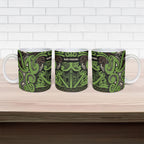 Aotearoa Iwi Ngati Raukawa Ceramic Mug Maori Wharenui House Tribal Pattern