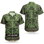Aotearoa Iwi Ngati Raukawa Couples Matching Off Shoulder Maxi Dress and Hawaiian Shirt Maori Wharenui House Tribal Pattern