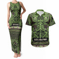 Aotearoa Iwi Ngati Raukawa Couples Matching Tank Maxi Dress and Hawaiian Shirt Maori Wharenui House Tribal Pattern