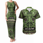 Aotearoa Iwi Ngati Raukawa Couples Matching Tank Maxi Dress and Hawaiian Shirt Maori Wharenui House Tribal Pattern