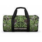 Aotearoa Iwi Ngati Raukawa Duffle Bag Maori Wharenui House Tribal Pattern