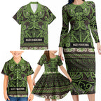 Aotearoa Iwi Ngati Raukawa Family Matching Long Sleeve Bodycon Dress and Hawaiian Shirt Maori Wharenui House Tribal Pattern