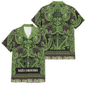 Aotearoa Iwi Ngati Raukawa Family Matching Mermaid Dress and Hawaiian Shirt Maori Wharenui House Tribal Pattern