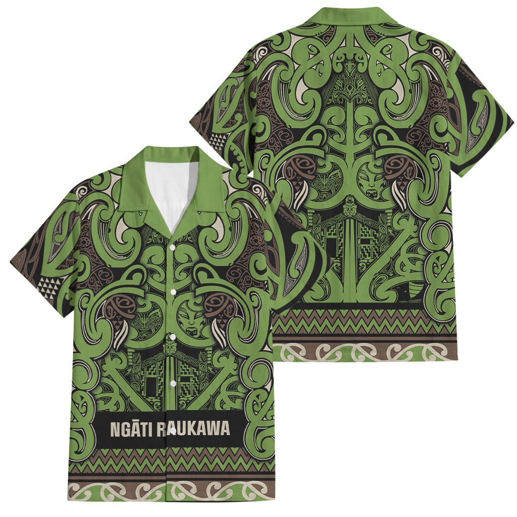 Aotearoa Iwi Ngati Raukawa Family Matching Summer Maxi Dress and Hawaiian Shirt Maori Wharenui House Tribal Pattern