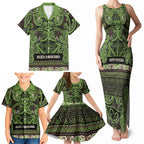 Aotearoa Iwi Ngati Raukawa Family Matching Tank Maxi Dress and Hawaiian Shirt Maori Wharenui House Tribal Pattern