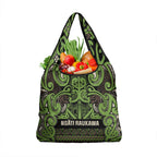 Aotearoa Iwi Ngati Raukawa Grocery Bag Maori Wharenui House Tribal Pattern