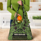 Aotearoa Iwi Ngati Raukawa Grocery Bag Maori Wharenui House Tribal Pattern