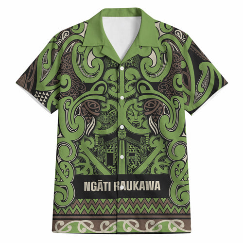 Aotearoa Iwi Ngati Raukawa Hawaiian Shirt Maori Wharenui House Tribal Pattern