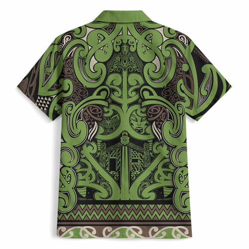 Aotearoa Iwi Ngati Raukawa Hawaiian Shirt Maori Wharenui House Tribal Pattern